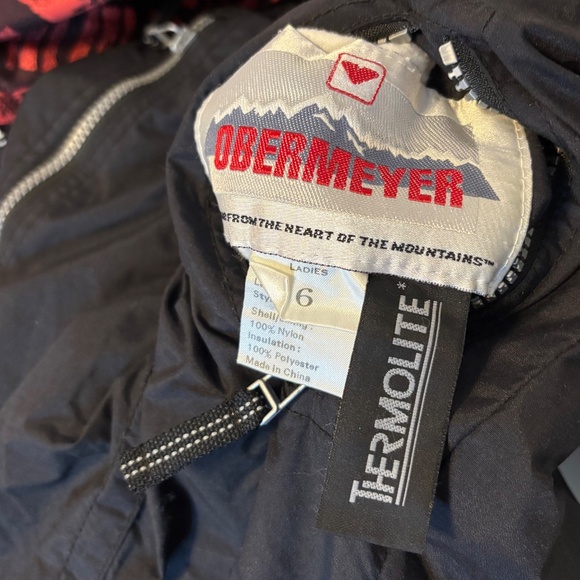 Obermeyer Reversible One Piece Ski Snow Suit Red White Black Womens US Size 6 - Picture 5 of 5
